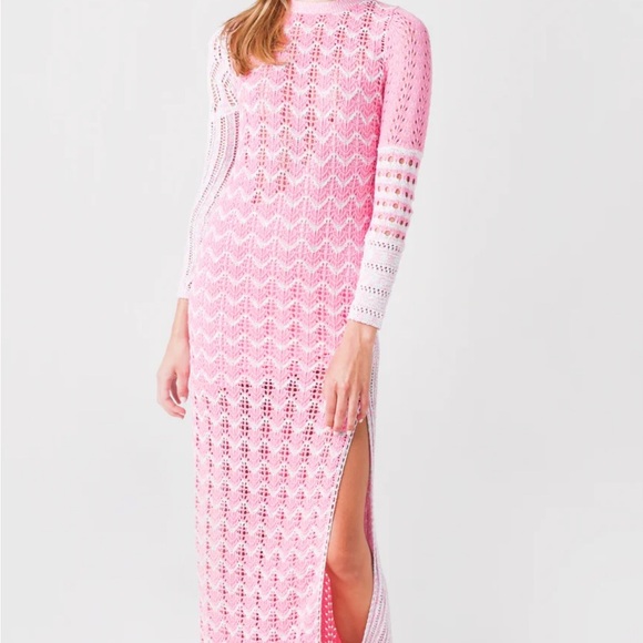 Loveshack Fancy Dress
Tam Open-back Pointelle And Crochet-knit Cotton - Picture 2 of 4